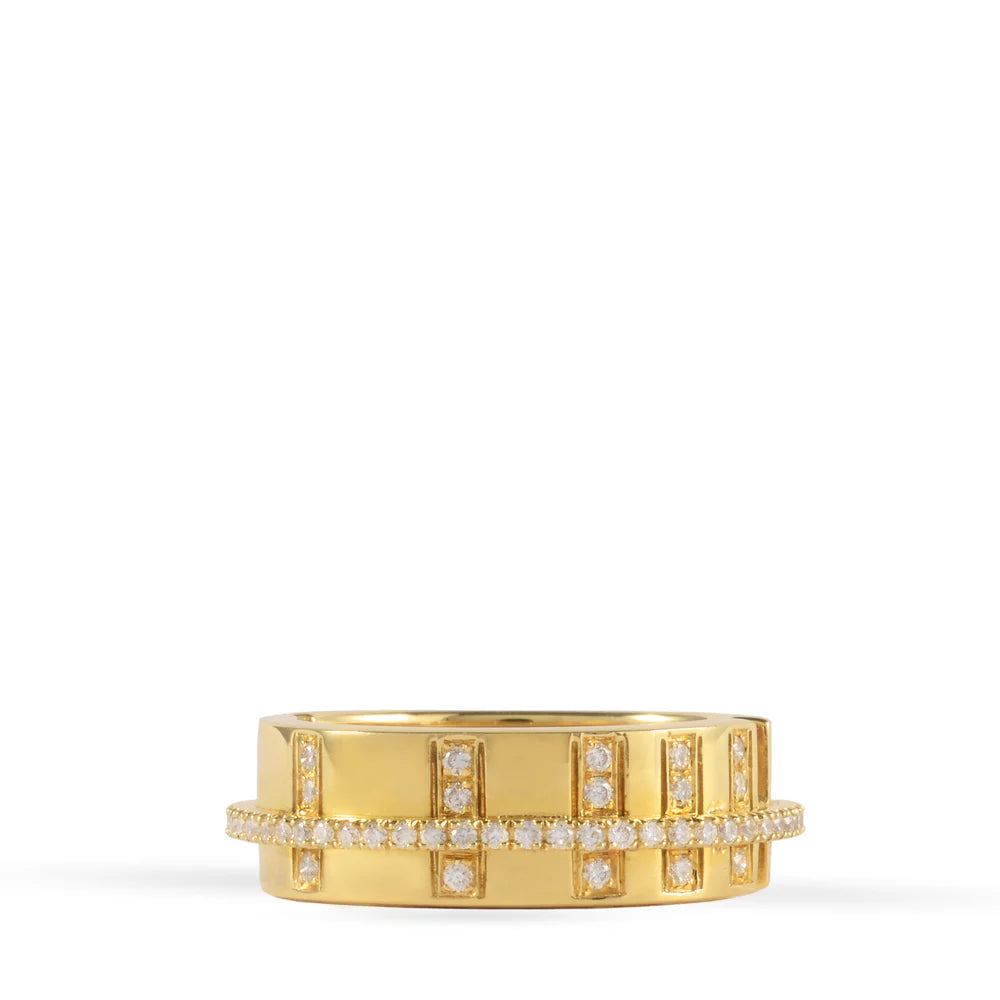 SECOND SKIN 6MM | 18K Diamonds gold ring