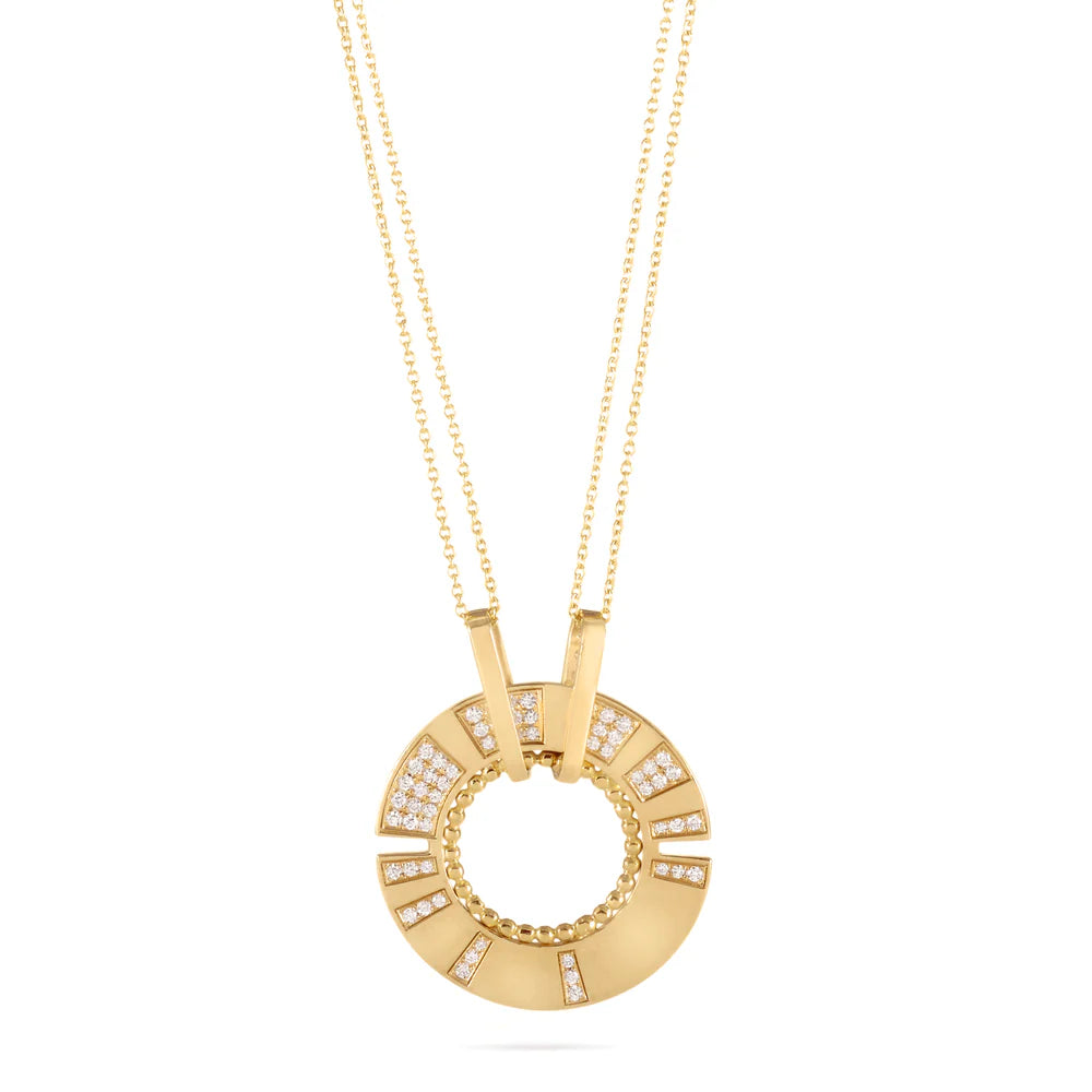 SECOND SKIN Diamonds| 18k Yellow Double-Faced pendant