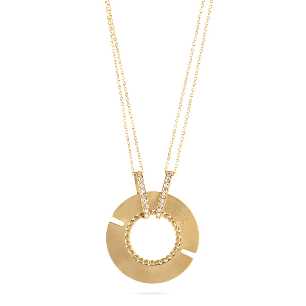 SECOND SKIN Diamonds| 18k Yellow Double-Faced pendant