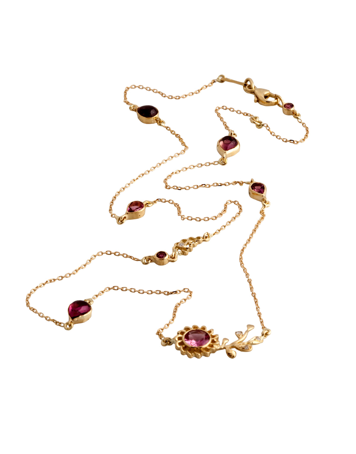 Aghabani Lily Vein Chain Necklace