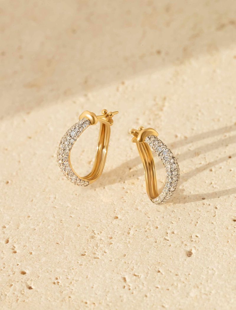 Single Diamond Boa Stackable Earrings