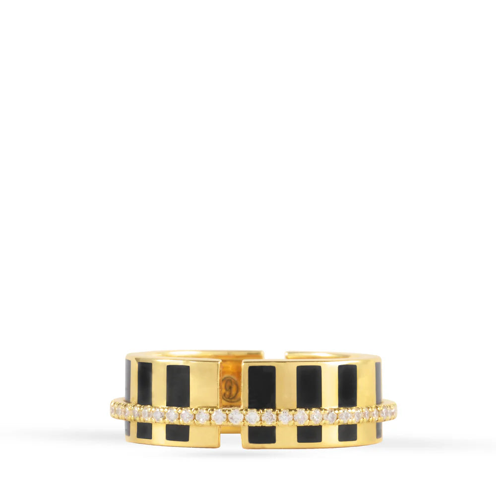 SECOND SKIN 6MM | Black editon gold ring