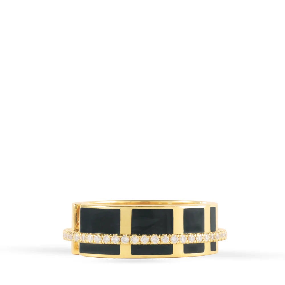 SECOND SKIN 6MM | Black editon gold ring