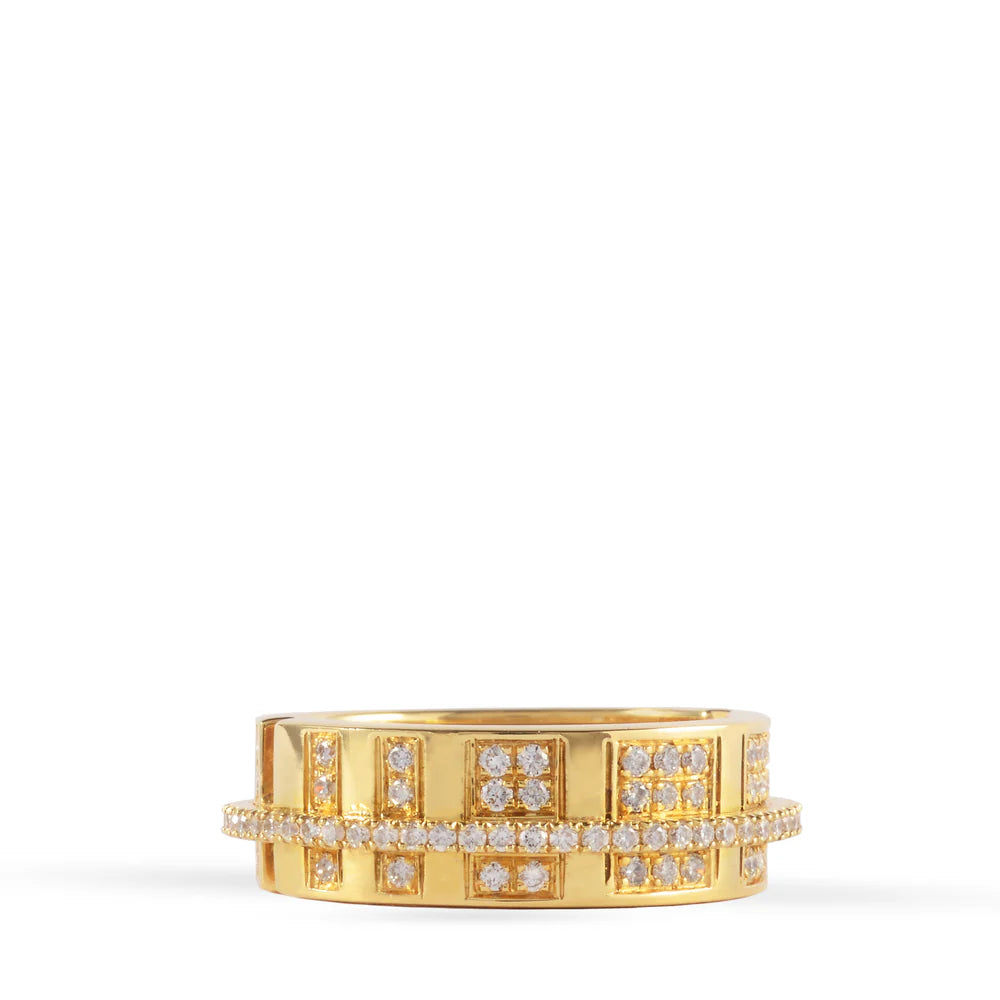 SECOND SKIN 6MM | 18K Diamonds gold ring