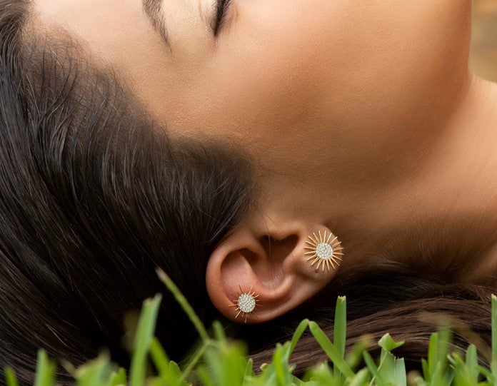 Diamond Soleil Stud Earrings