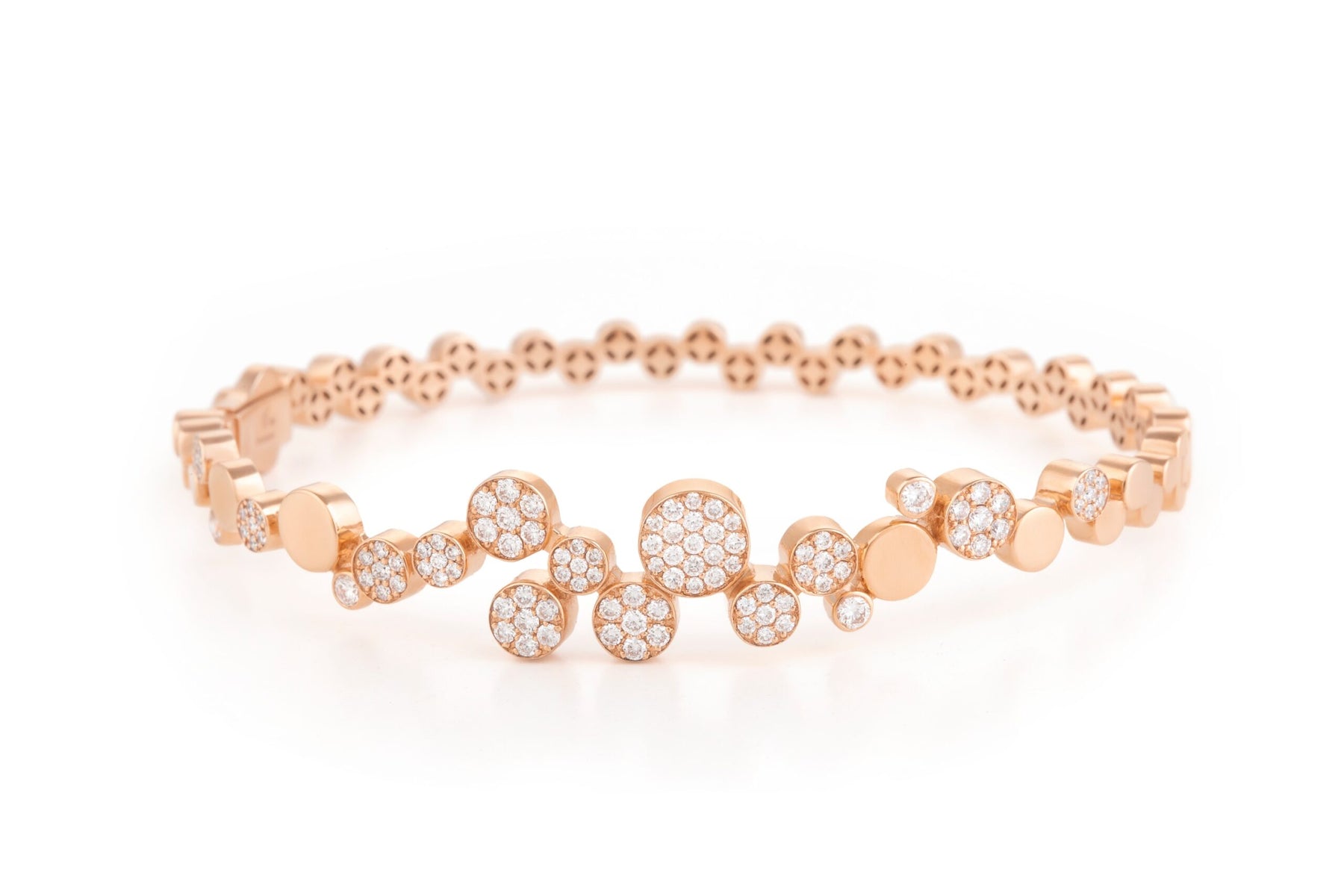 Rose Gold Bangle with Diamonds