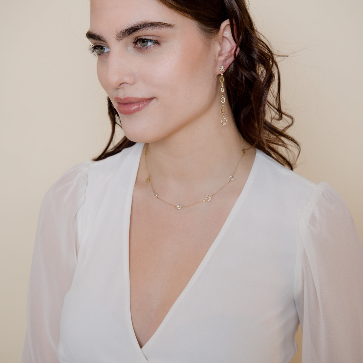 Diamonds Flora Necklace with Heart Charm