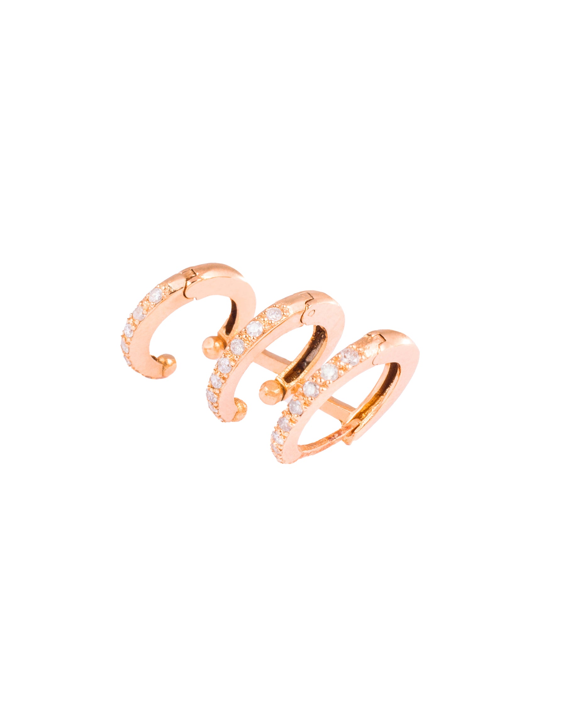 Earring, 3 Hoops in 1 Earring