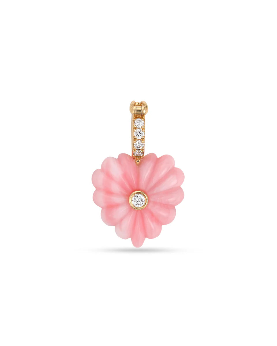 Love Pendant- Pink Opal