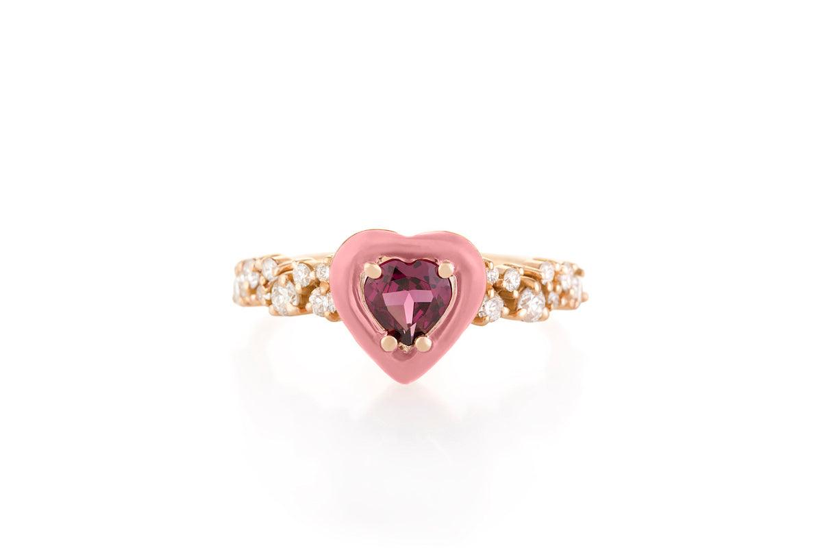 Candy Heart Ring Flamingo by "Joanna Achkar"