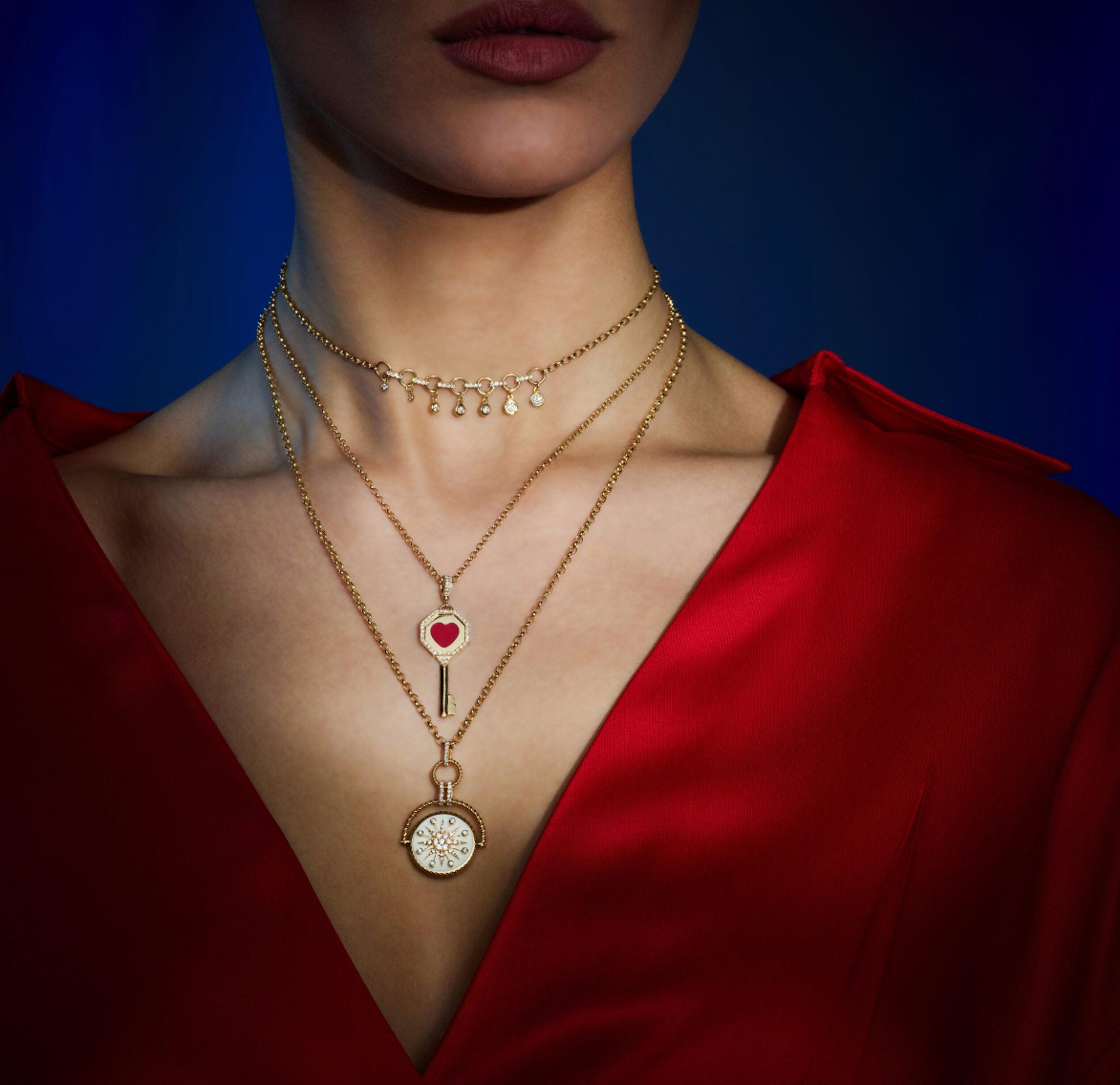 Double Sided Shining Star and Moon Necklace