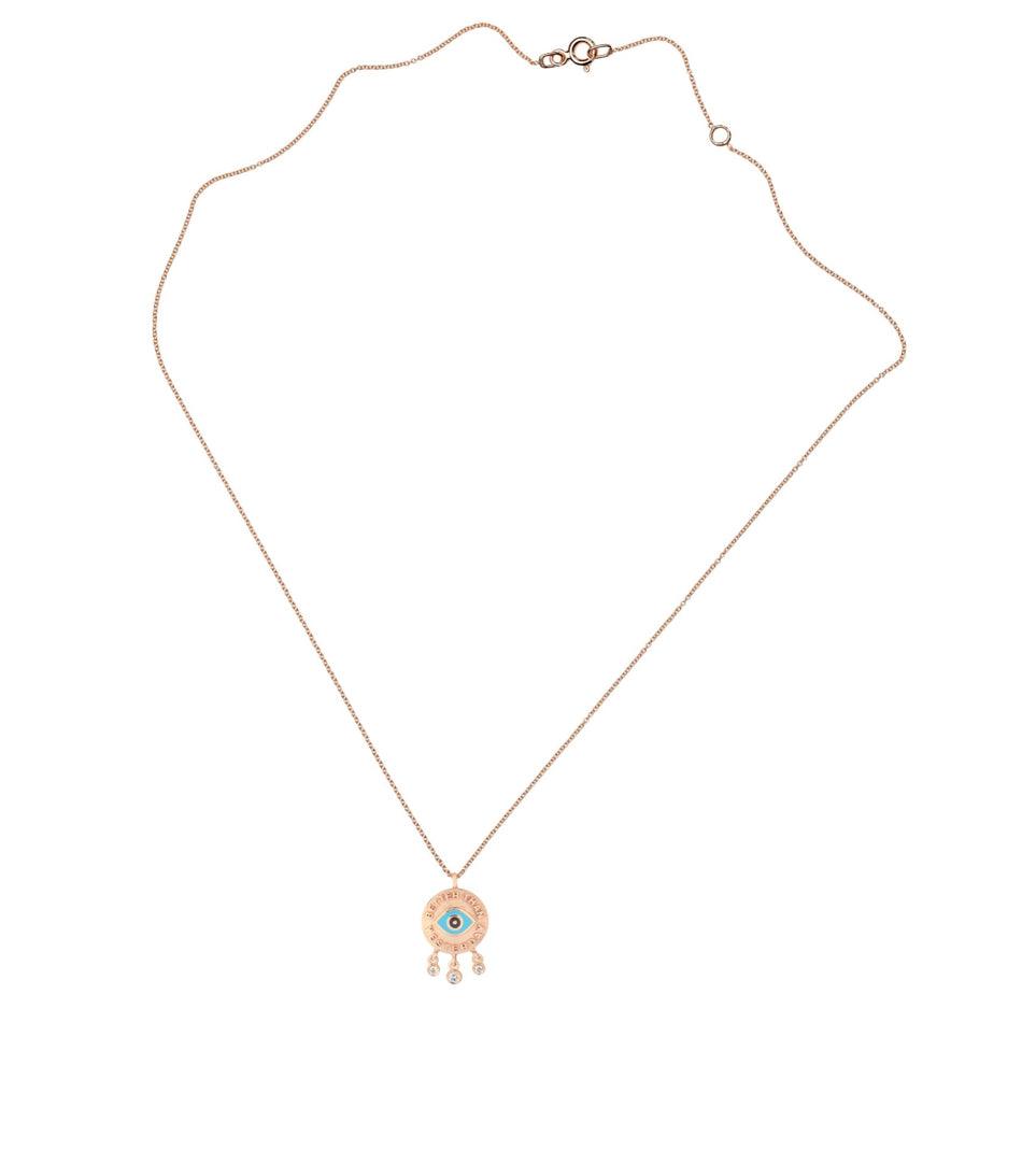 Gold Eye Charm Pendant with Diamonds - Tales of Stones
