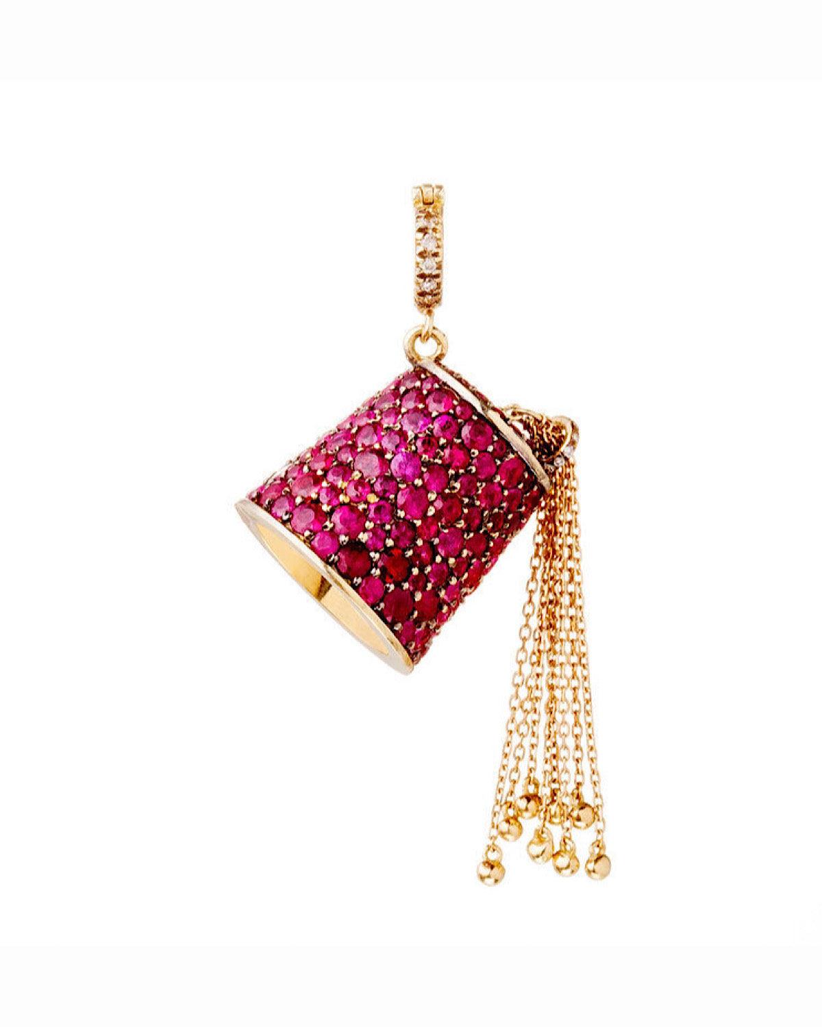 Small Ruby Tarbouche Charm - Tales of Stones