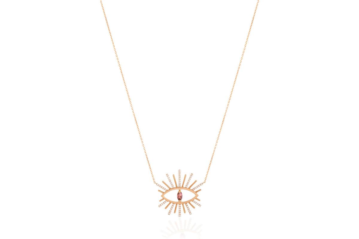Sun Eye Necklace by "Joanna Achkar" - Tales of Stones