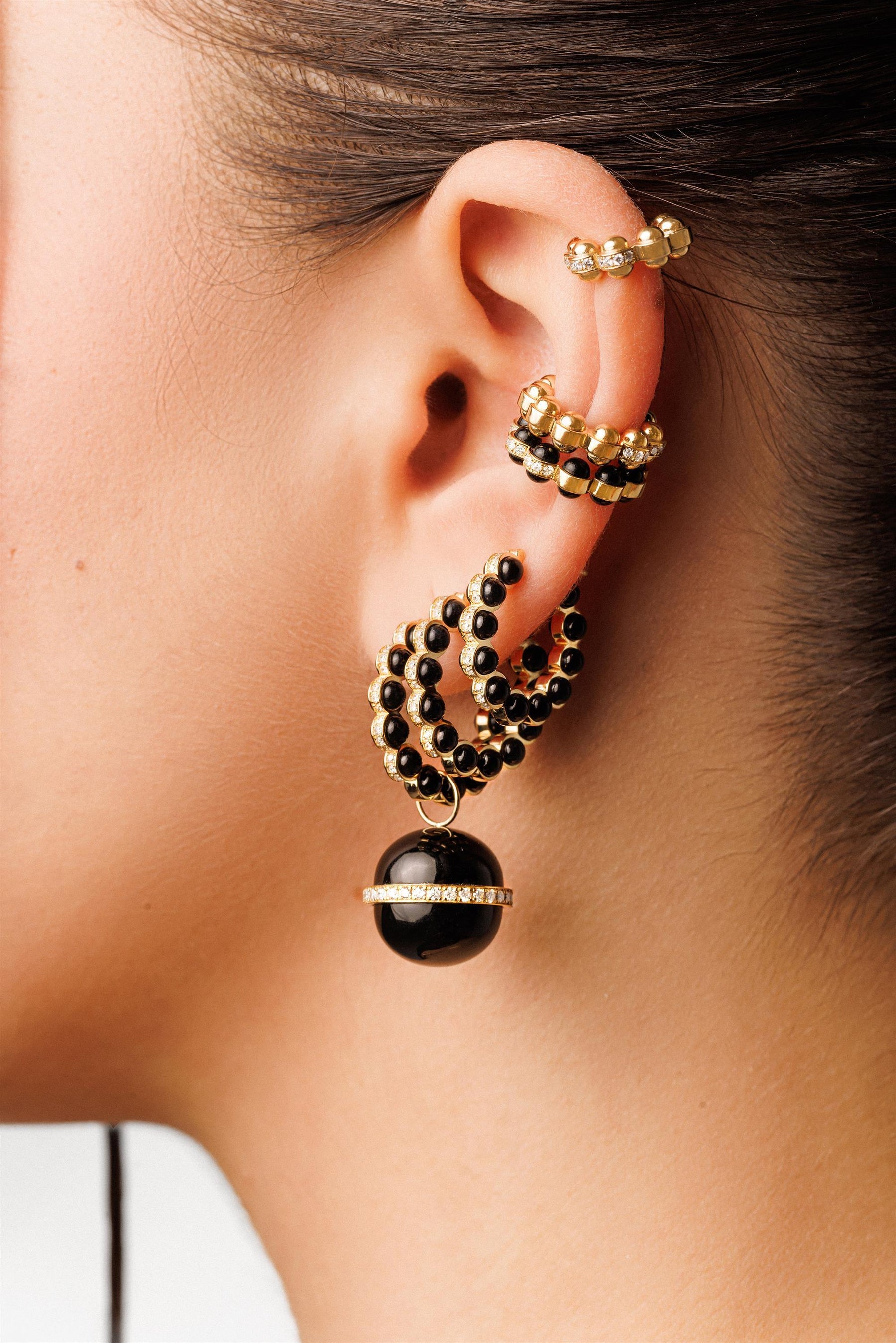 The Carbon Earrings by L'Atelier Nawbar (Size 3) - Tales of Stones