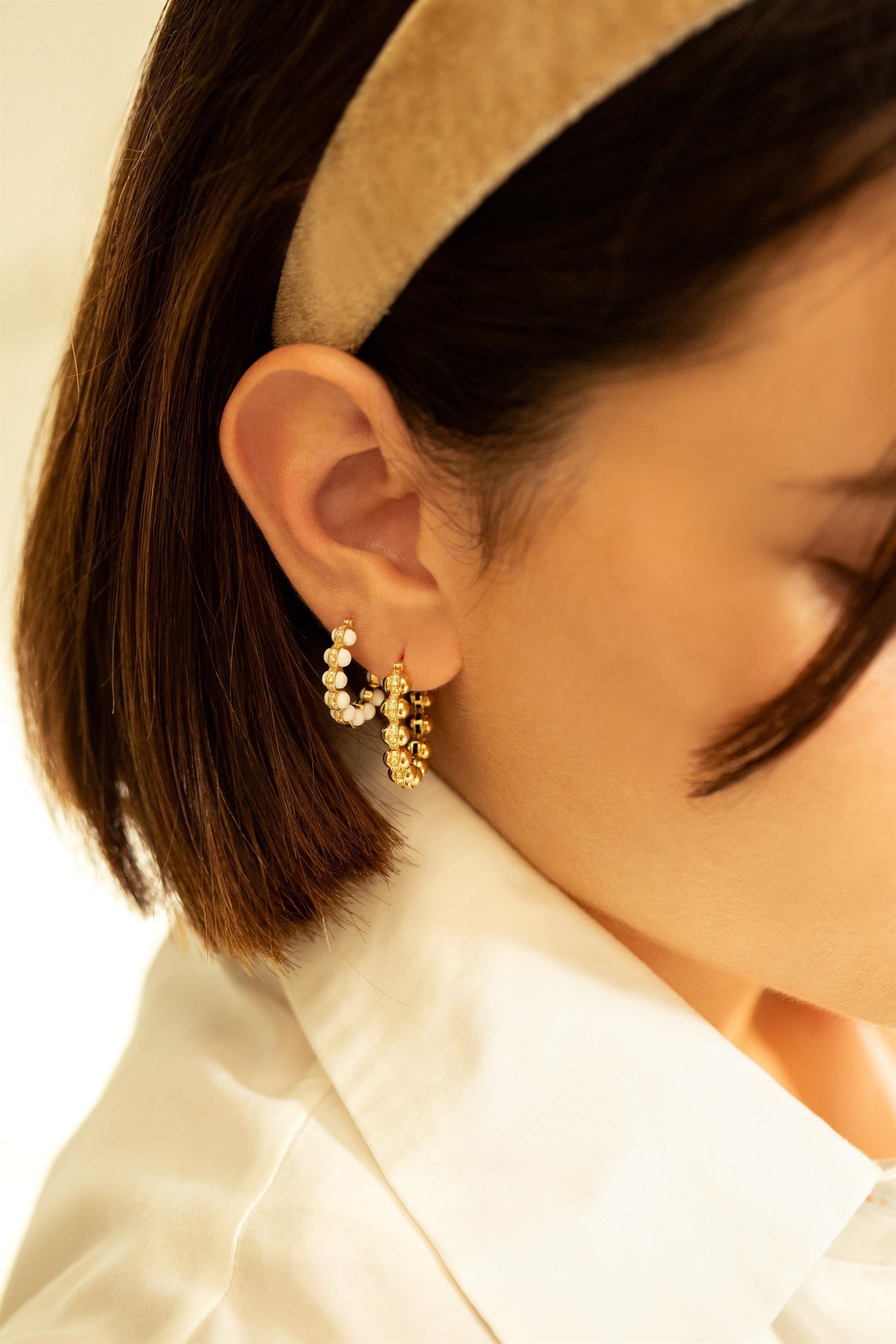 The Gold Atom Earrings by L'Atelier Nawbar (Size 2) - Tales of Stones