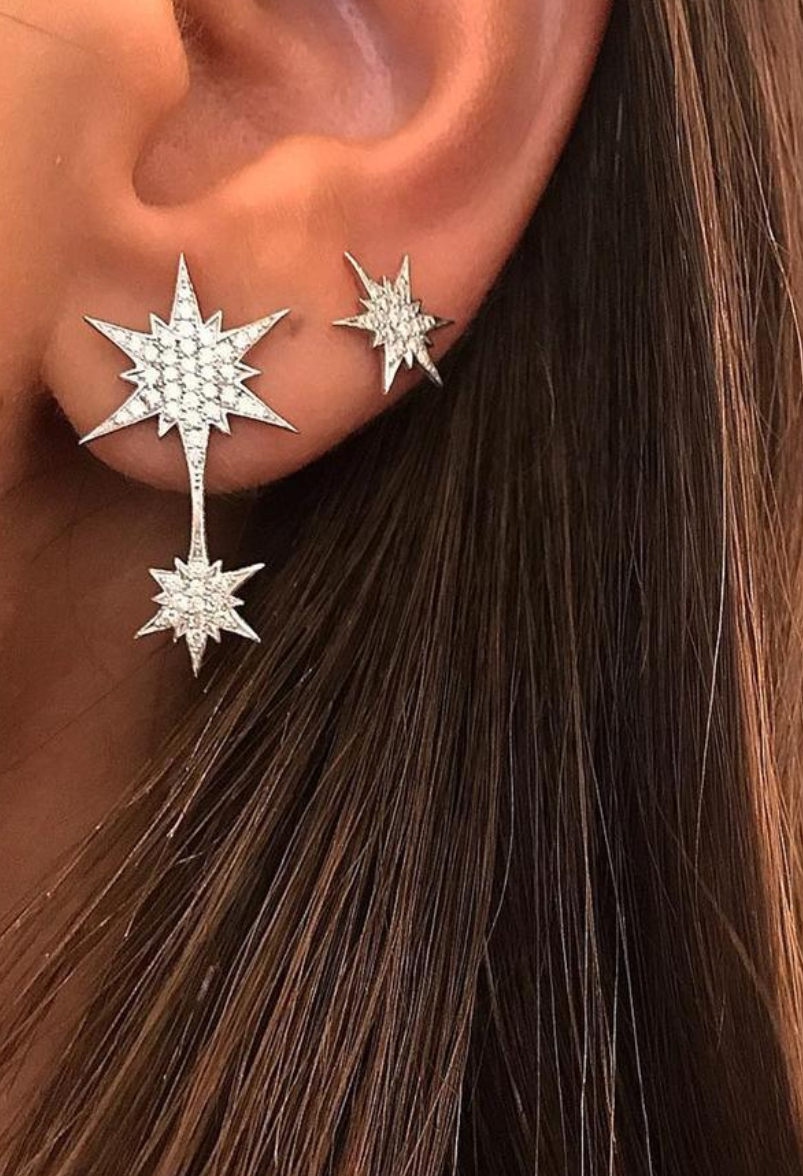 White Sparkles Earrings