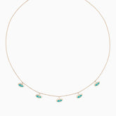 Yellow Gold & Enamel Eye Charm Necklace - Tales of Stones