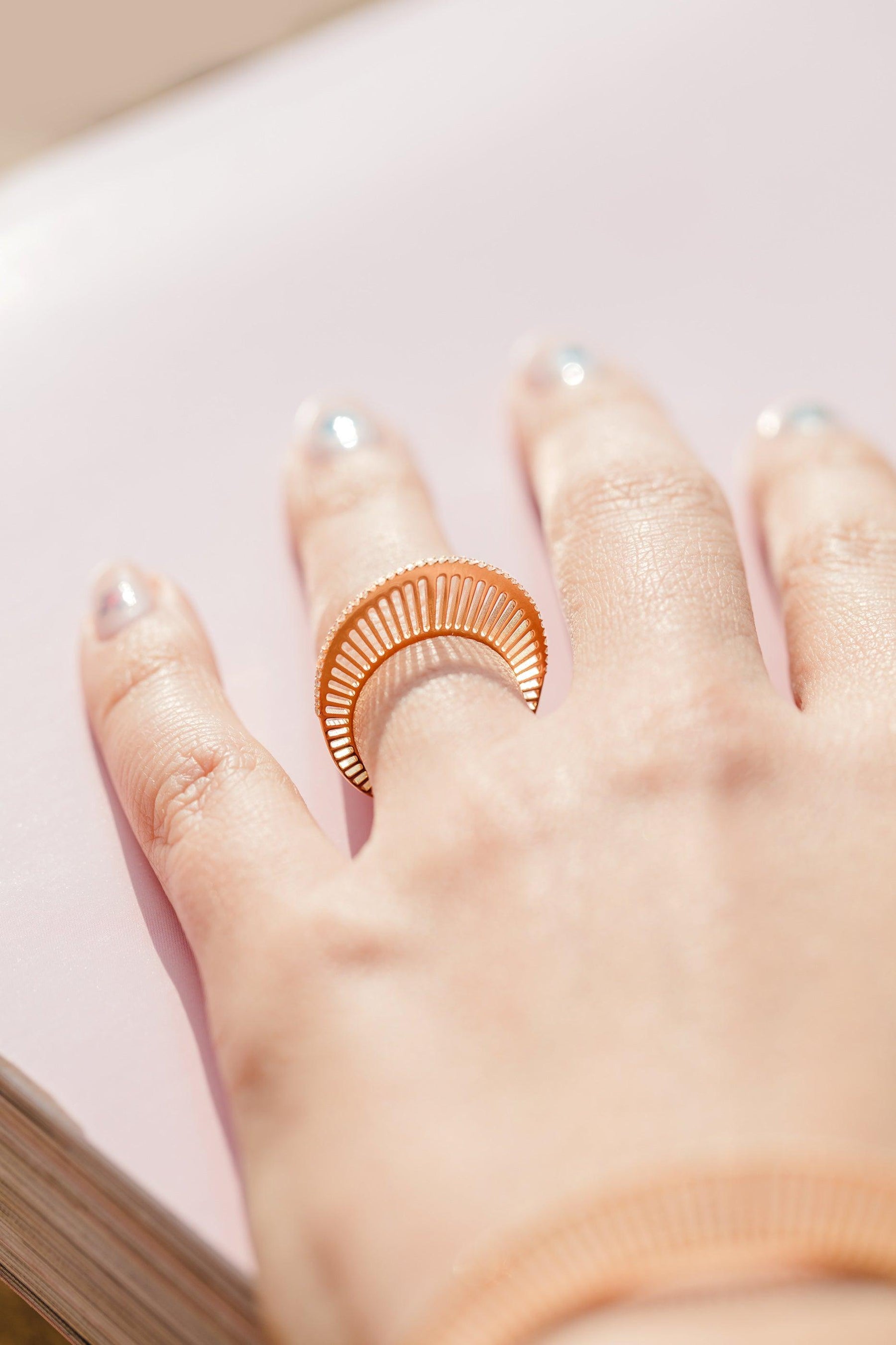 Yellow Gold Cosmic Ray Ring - Tales of Stones