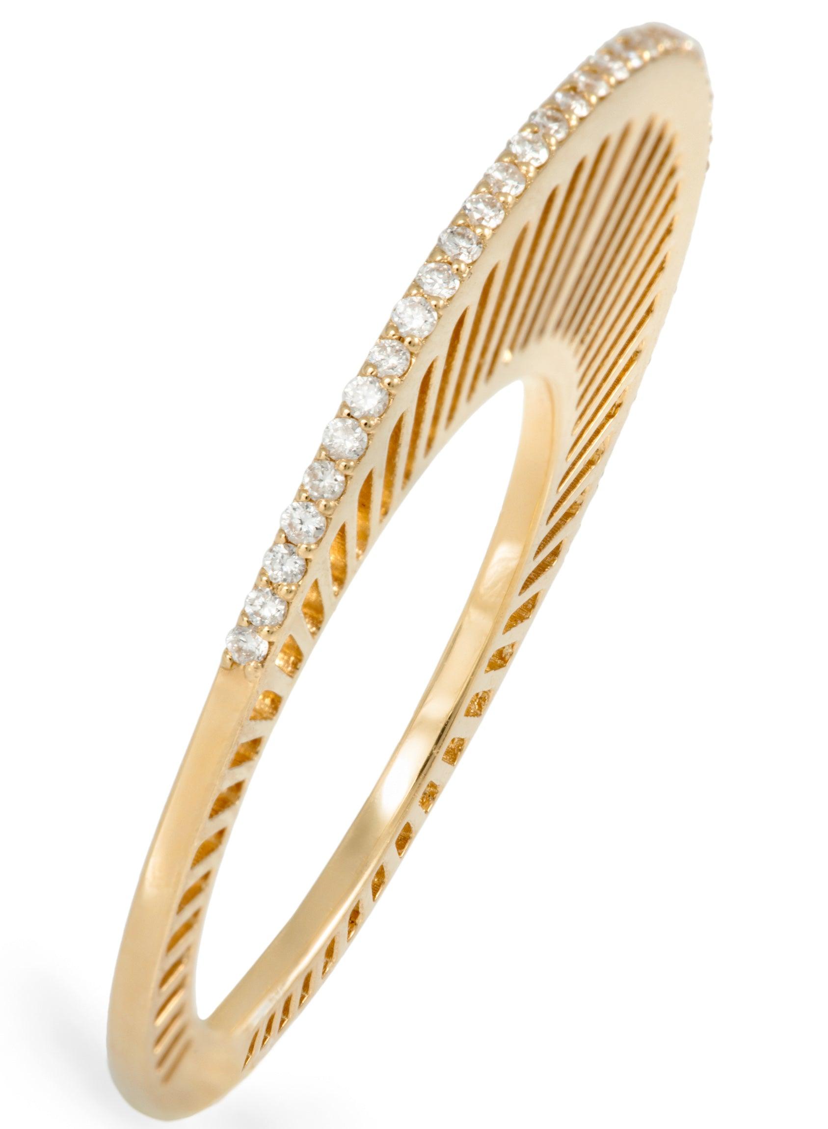 Yellow Gold Cosmic Ray Ring - Tales of Stones