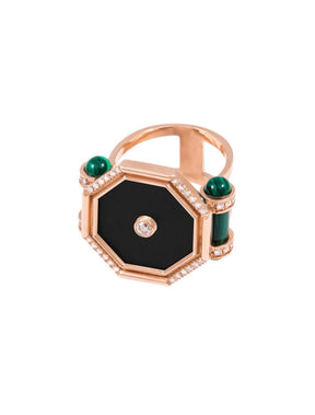 Amulet Hexagon Cocktail Ring - Big