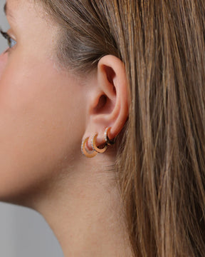 Earring, 3 Hoops in 1 Earring