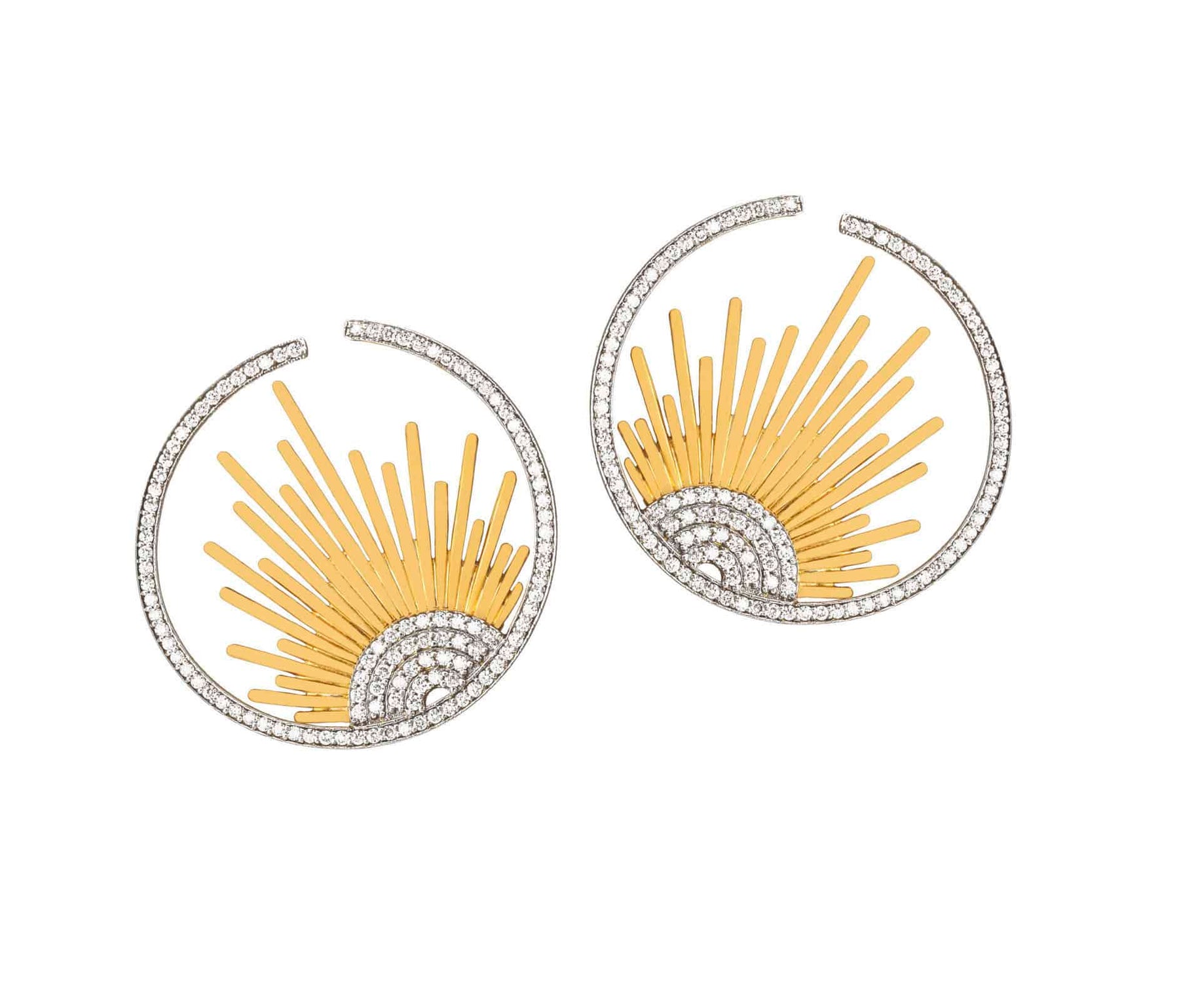 Diamond Soleil Hoop Earrings