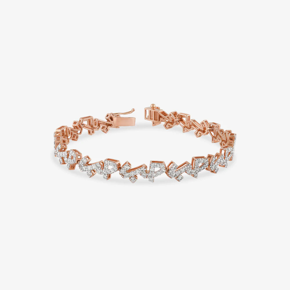 HOBB - 18K Gold & Diamond "Love" Bracelet