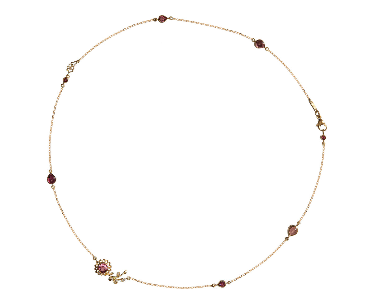 Aghabani Lily Vein Chain Necklace