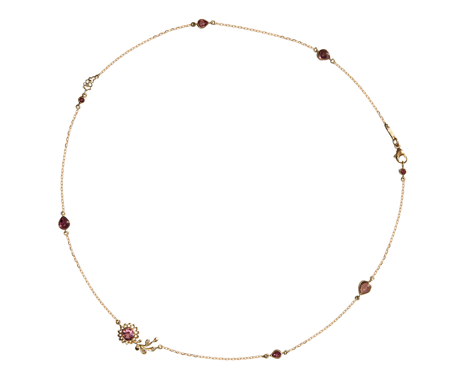 Aghabani Lily Vein Chain Necklace