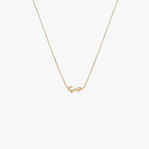 HOBB — 18K Gold & Diamond "Love" Necklace