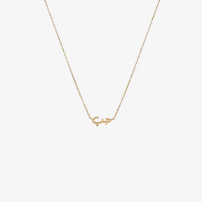 HOBB — 18K Gold & Diamond "Love" Necklace