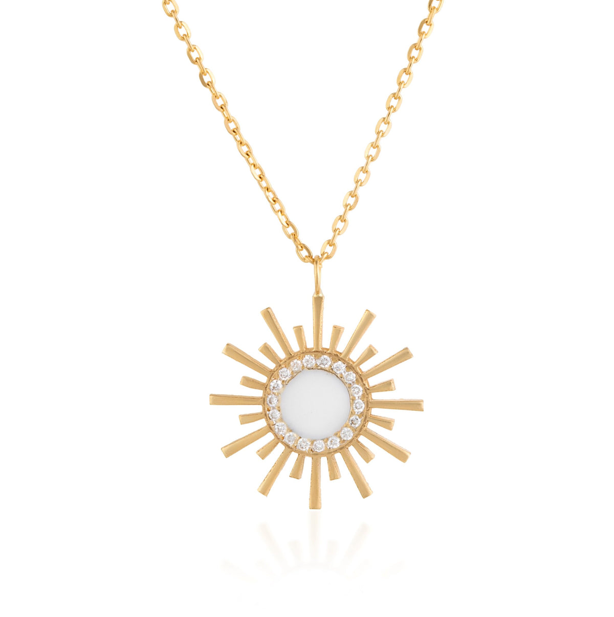 Soleil Diamond Necklace With Enamel
