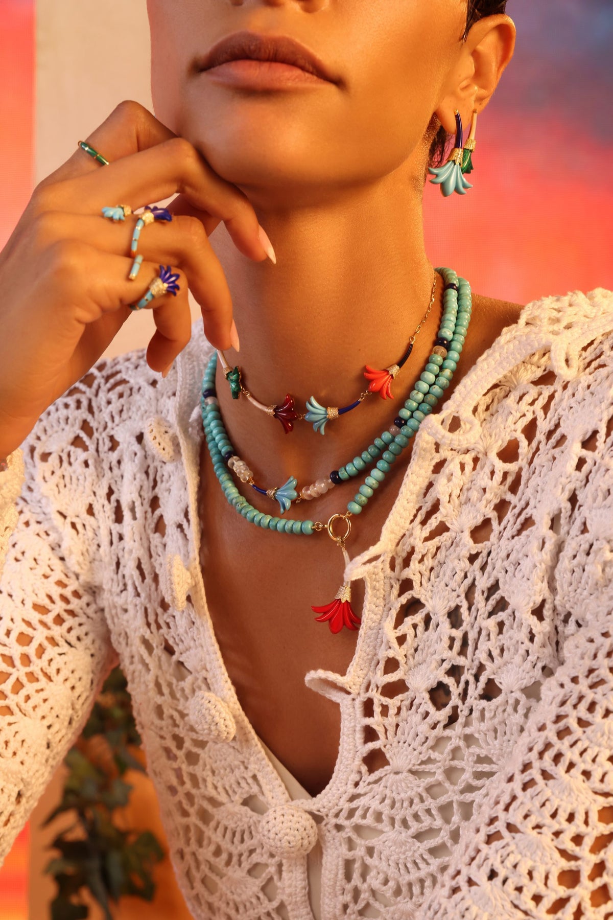 Turquoise Beaded Necklace