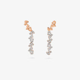 HOBB - 18K Gold & Diamond "Love" Earrings