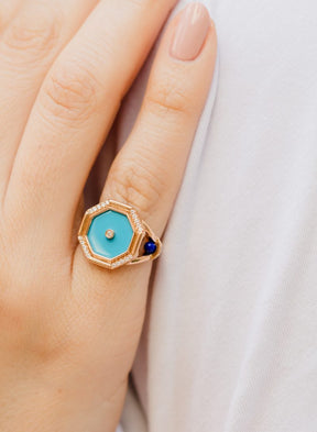 Hexagon Cabochon Pinky