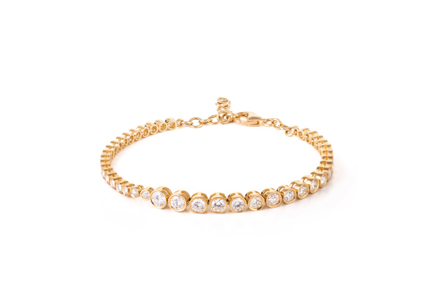 Full Diamond Bubble Tennis Bracelet