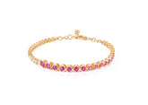 Ruby and Diamonds Bubble Tennis Bracelet