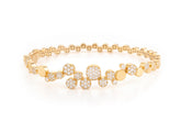 Yellow Gold Bangle with Diamonds