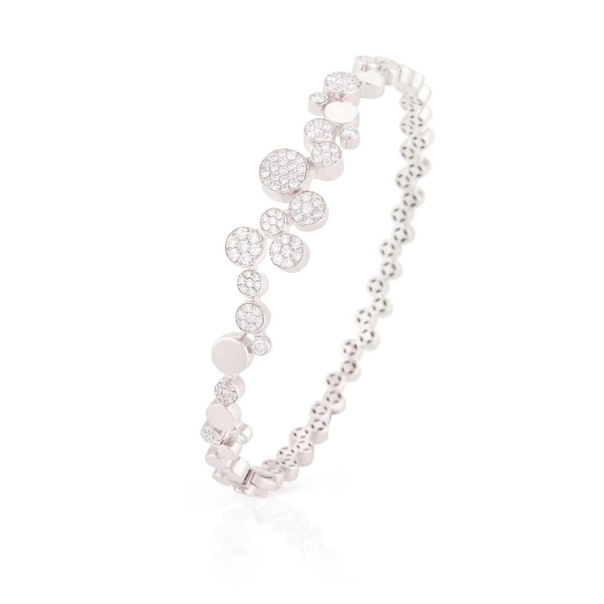 White Gold Bangle with Diamonds