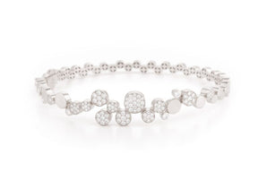White Gold Bangle with Diamonds