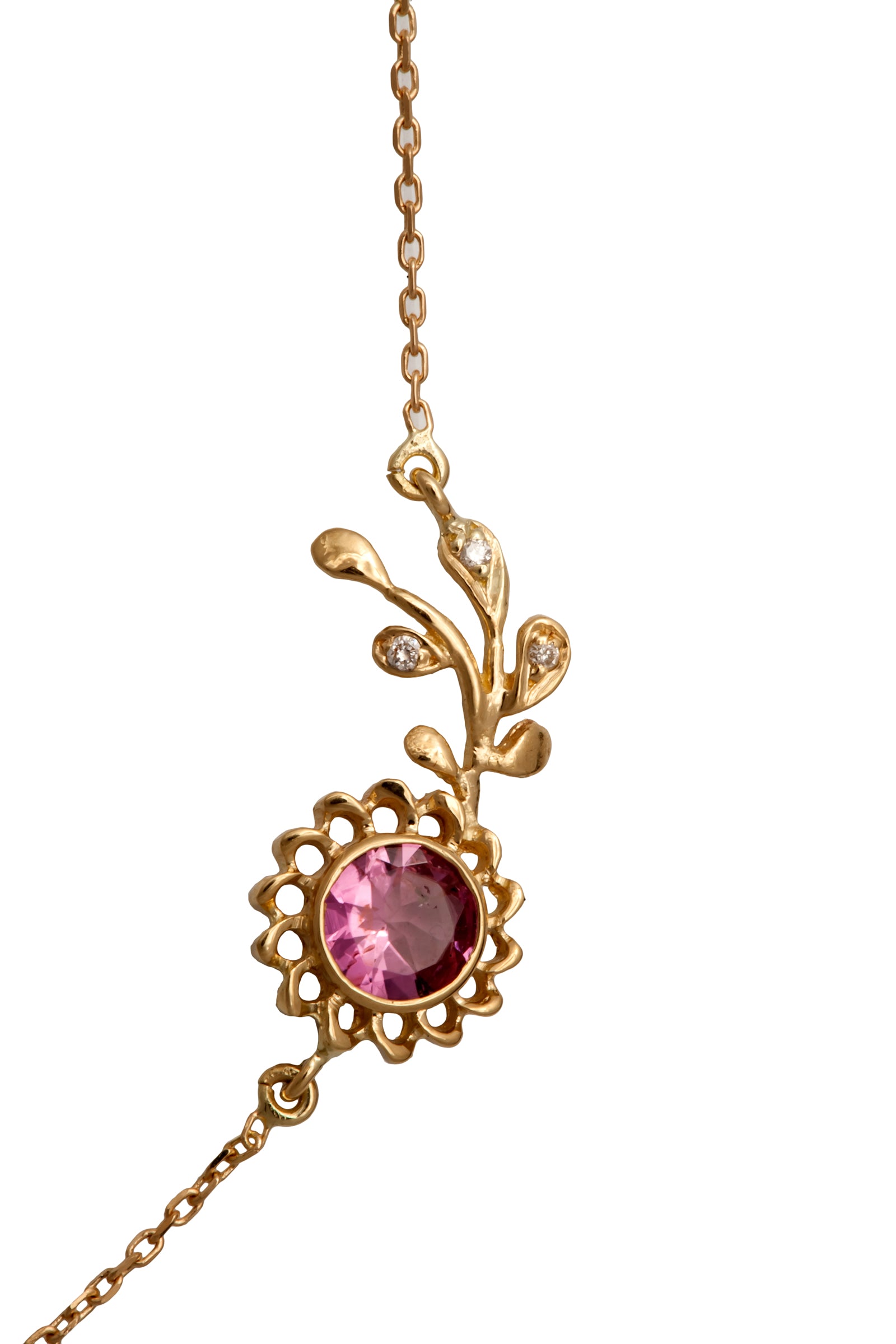 Aghabani Lily Vein Chain Necklace