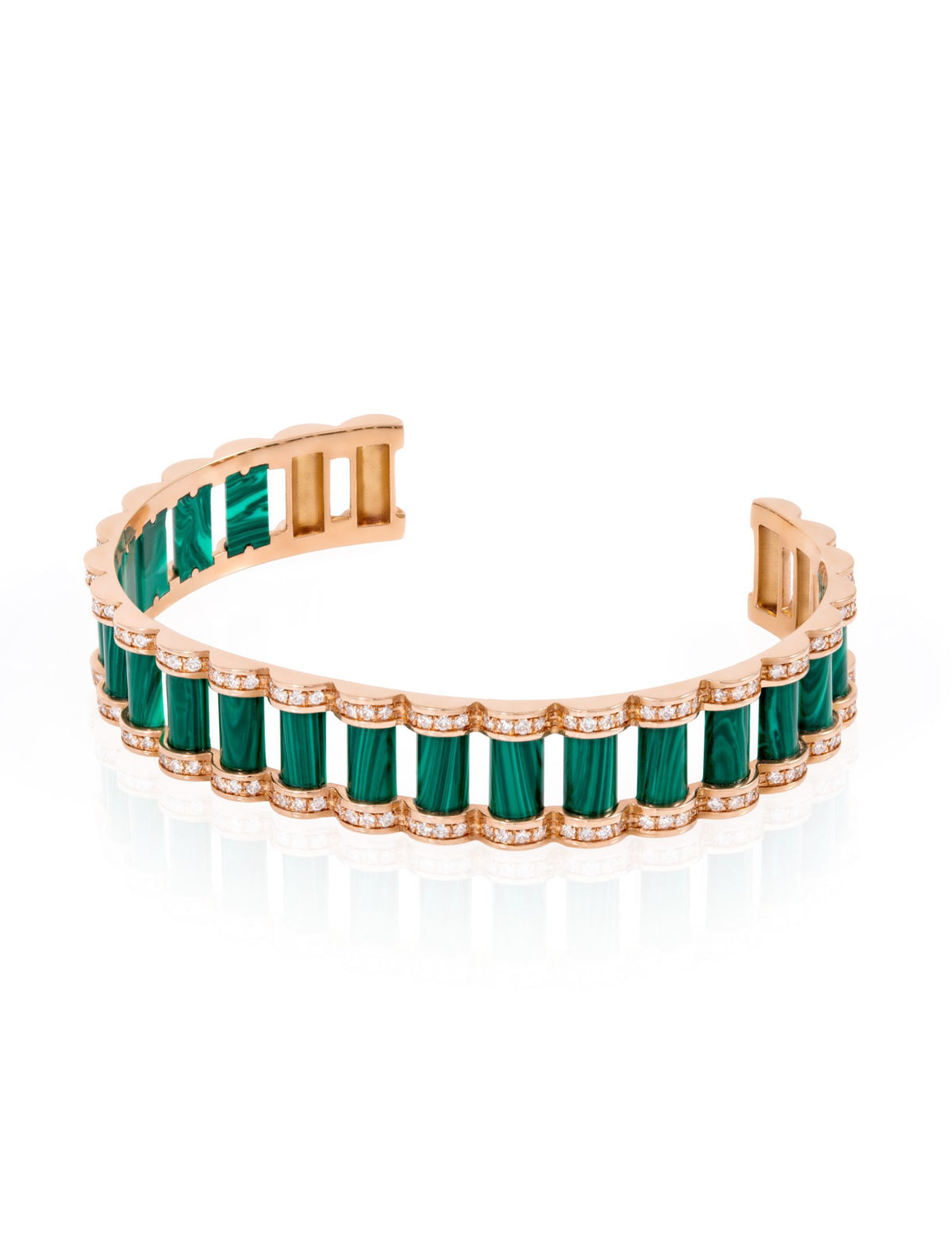 Bangle Amulet Pillar Malachite Size 14