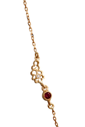 Aghabani Lily Vein Chain Necklace