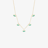 YA EIN - 18K Gold & Enamel Evil Eye Necklace