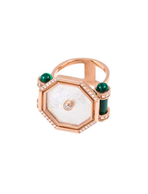 Amulet Hexagon Cocktail Ring - Big