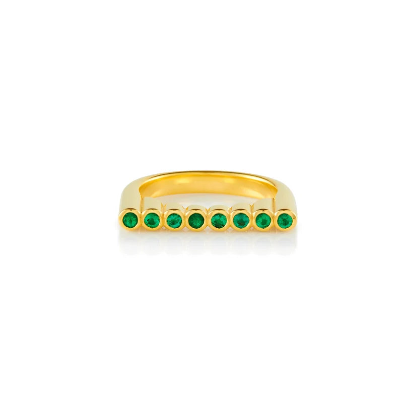 Elevate Ring with Emeralds