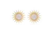 Soleil Stud Earrings With Diamonds