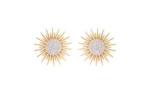 Soleil Stud Earrings With Diamonds