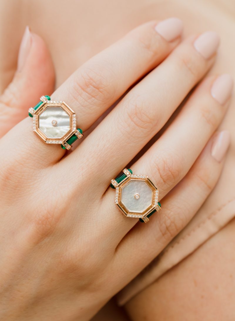 Amulet Hexagon Cocktail Ring - Big